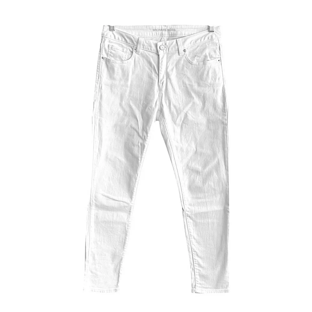 Michael Kors Classic Ankle Length Jeans White Denim Size 6